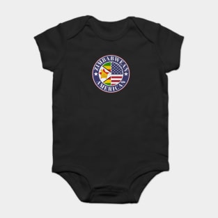 Proud Zimbabwean-American Badge - Zimbabwe Flag Baby Bodysuit